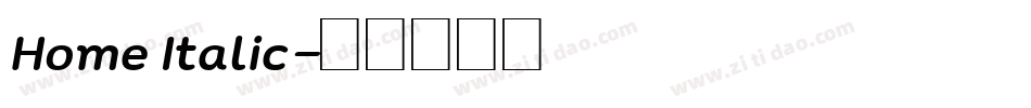 Home Italic字体转换